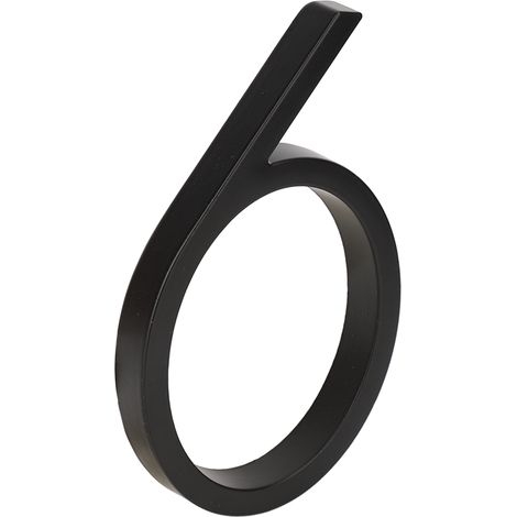 Numéro de maison en alliage de zinc antirouille, facile à lire, pour porte de maison ou de bureau, numéro 6 (1/5)