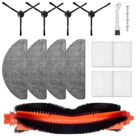 Pièces de rechange pour aspirateur robot Honiture V8 Pro et Lubluelu L20 : brosse latérale principale, filtre HEPA et lingette de nettoyage. (1/5)