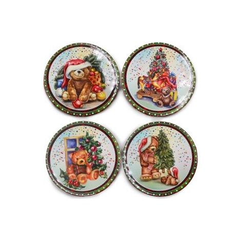 1 Pezzo Mattonella Decorativa Natalizia Natale 20 x 21 cm 4 Decori (1/2)