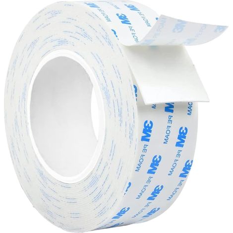Ruban adhésif double face AA extra fort - Ruban adhésif double face pour l'intérieur et l'extérieur - Étanche - Pour objets lourds - Mousse (1/5)