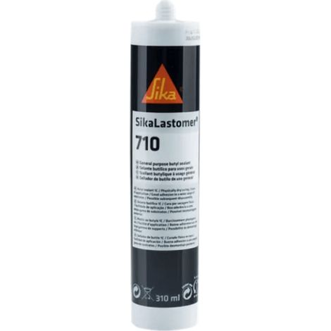 Mastic butyle noir SikaLastomer-710 pour joints démontables 310 ml