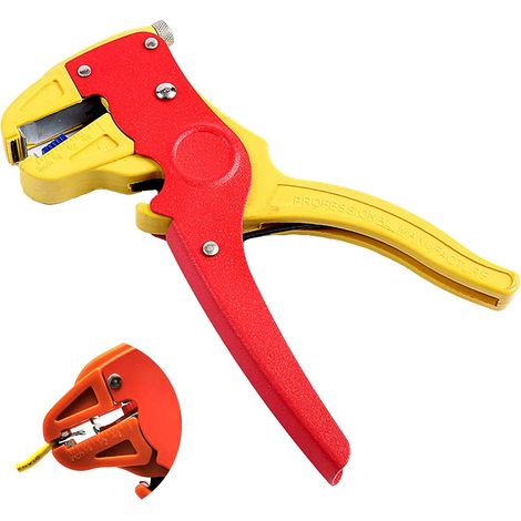 Spellafili automatico con regolazione manuale, spelafili elettrico per cavi da 0,2-4 mm², strumento di regolazione automatica del morsetto del cavo, spelafili manuale per cavi elettrici (1/5)