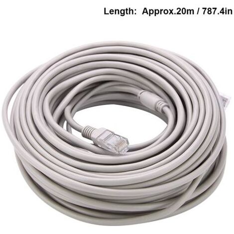 Câble de vidéosurveillance Ethernet RJ45 – Alimentation DC 5M/10M/15M/20M – Compatible caméras IP et systèmes NVR 10Mbps/100Mbps - 10Mbps100Mbps (1/5)