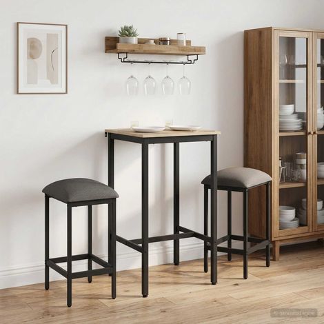 vidaXL Bar Stool 2 pcs Light Grey 40 x 32 x 74 cm Engineered Wood (1/5)