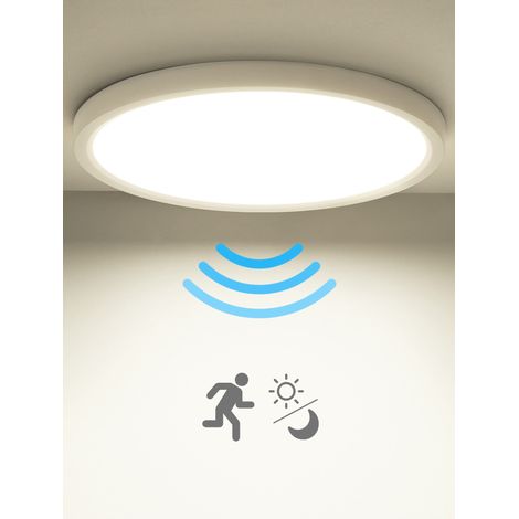 LED Deckenleuchte mit Bewegungsmelder Weiß Deckenlampe 18W 4000K (1/5)