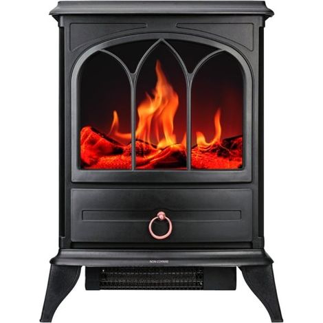 Oypla 1850W Log Burner Flame Effect Electric Fireplace Stove Heater (1/5)