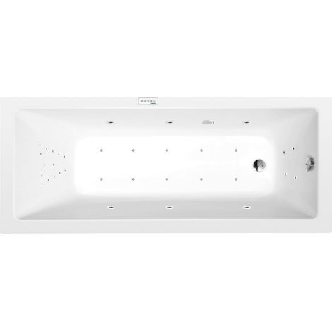 Baignoire balnéo NOEMI, 170x70x39cm, Highline Hydro-Air, chrome (1/4)