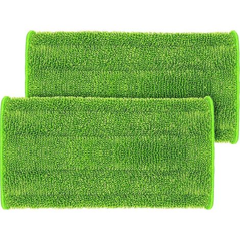 3pcs Replacement Mop Pads for Swiffer WetJet Spray, Washable Microfiber Mops for Floor Cleaning, 126 inch, Green (1/5)