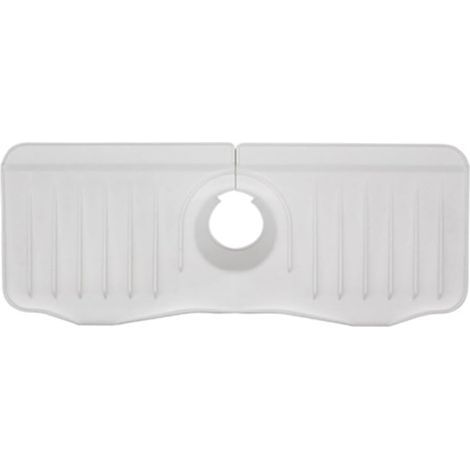 Protection anti-éclaboussures pour évier de cuisine, récupérateur d'égouttement pour robinet d'évier, protection anti-éclaboussures durable, blanc (1/5)