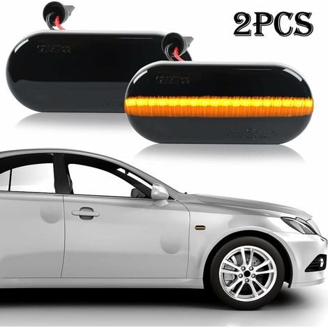 2er-Pack Dynamische Blinker, LED-Seitenmarkierungsleuchten, für Golf 3, Polo, VW, T5, Sharan, Passat 14805294 (1/5)