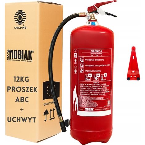 12-kg-ABC-Pulverfeuerlöscher mit Aufhänger GP12x CE, CNBOP, EN3, MED prod 2025