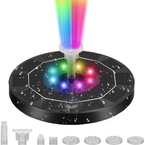 Fontaine solaire, fontaine à eau à LED / Eau