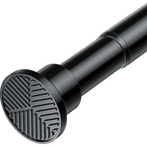 Tringle Rideau Sans Percage Extensible,71-160 cm,(Diamètre 25 mm), Noir (1/5)