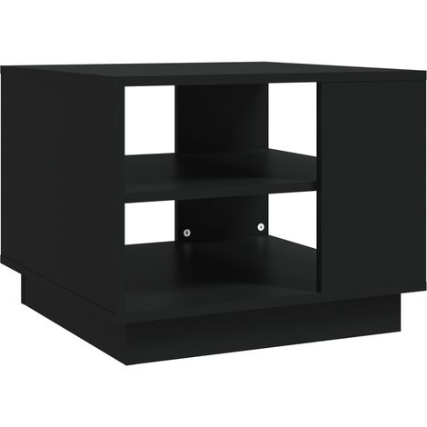 Maison Exclusive - Couchtisch Schwarz 55x55x43 cm Holzwerkstoff