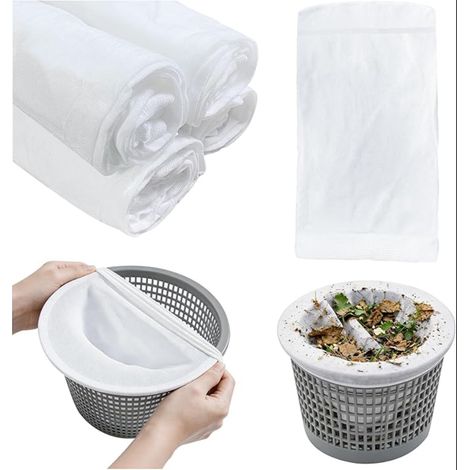 Chaussette Skimmer Piscine, Réutilisables Skimer Fine Filtre pour Panier Convient Filtrer Les Feuilles, Impuretés et Cheveux dans (1/5)