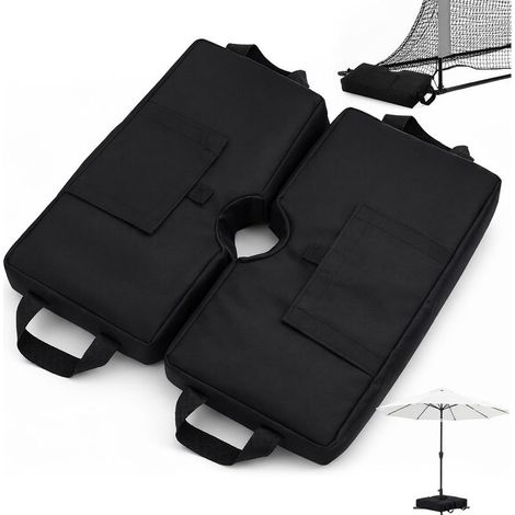 Lot de sacs de lestage (lot de 2, capacité totale de 32 kg / 70 lb) — Lestage robuste pour buts de football, paniers de basket, filets de golf ou de hockey et pieds de parasol (sable non inclus) (1/5)
