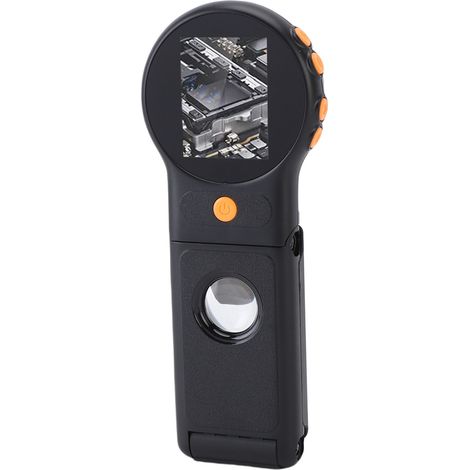 Microscope numérique pliable, grossissement 500x, loupe numérique portable, mise au point automatique, grand angle de 178 degrés, écran de 2 pouces avec 8 puces lumineuses LED (1/5)