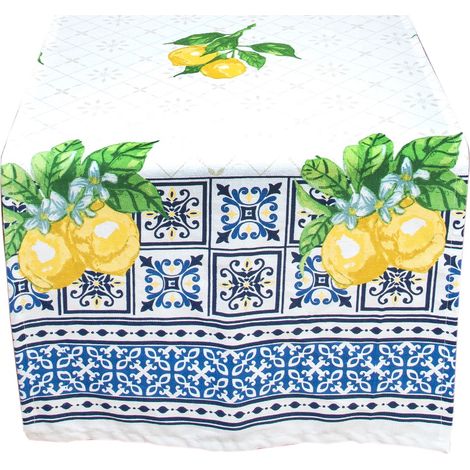 Elegante runner da tavolo 45x150 cm, decorazione moderna per la tavola, ideale per cene ed eventi, 100% cotone, collezione Lavanda e Olivo