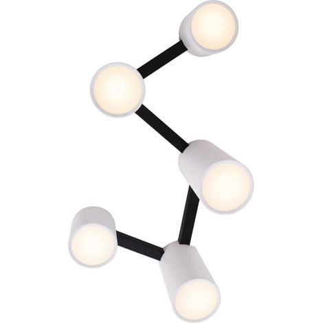 Plafonnier industriel 5 spots blancs GU10 Maxlight (1/2)