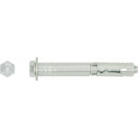 Boulon (vendu avec Ecrou) Ancrage Avec Ecrou Collerette 12X100 M10 Acier zingué-10 pièces