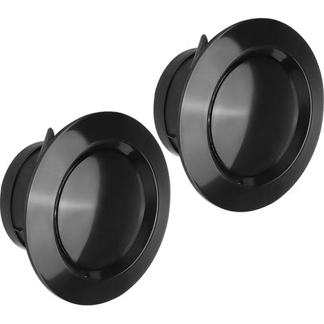 4 Inch Round Air Wind, 2Pcs ABS Adjustable Soffit Exhaust Vent Cover Ceiling Wall Air Diffuser for Home Living Room Kitchen Office Line Duct Fan, Black (1/5)