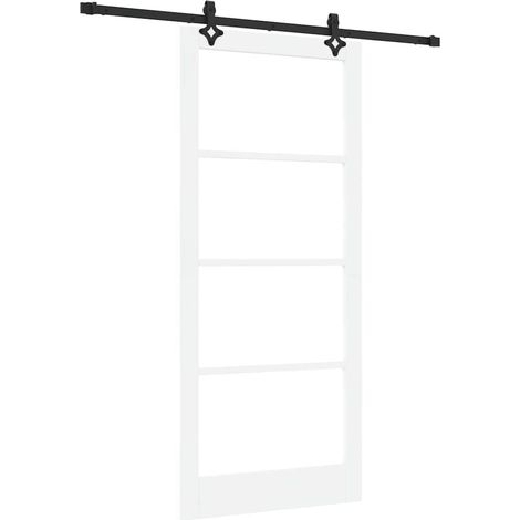 Maison Exclusive - Schiebetür ORKDAL Weiß und Schwarz 93 x 211 cm