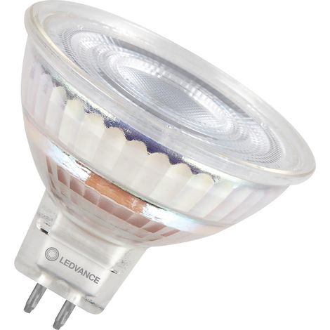 Spot LED GU5.3 MR16 6,6 W 500 lm 36D – Blanc chaud 930 – Rendu des couleurs le plus élevé – Intensité variable – Remplacement pour 43 W – Blanc/noir/gris