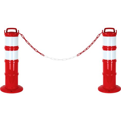 Kit de 2 balises modulables Rouge avec deux bandes rétroréfléchissantes - 1090187 (1/3)