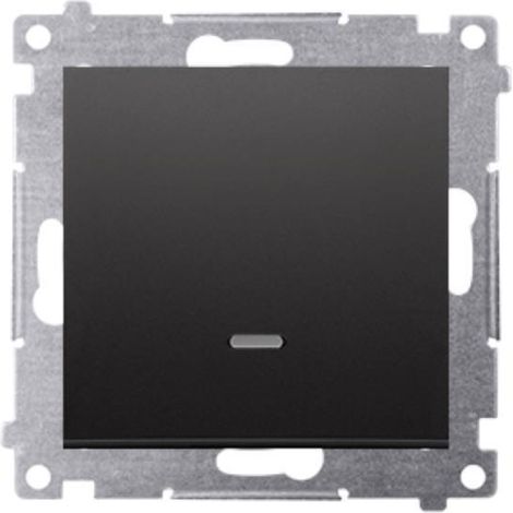 Simon 54 Premium negro mate - interruptor unipolar con iluminación 10AX DW1L.01/49
