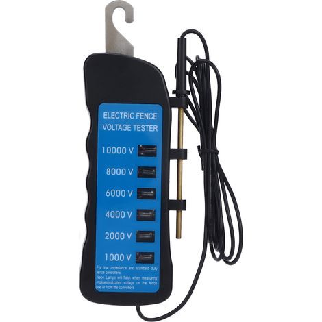 Portable Digital Electric Fence Voltage Tester, 6-Lamp 10000v Electronic Fence Voltage Tester for Farms (1/5)