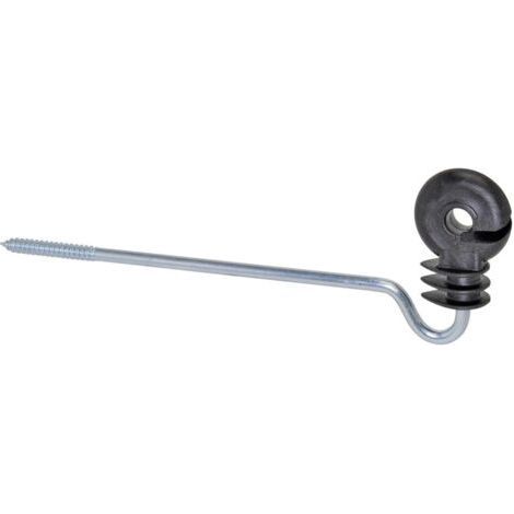 10 - Isolateur écarteur - Isolateur annulaire - Protection clôture électrique - Résistant UV et intempéries - Pour fils et rubans - Noir - 220 mm