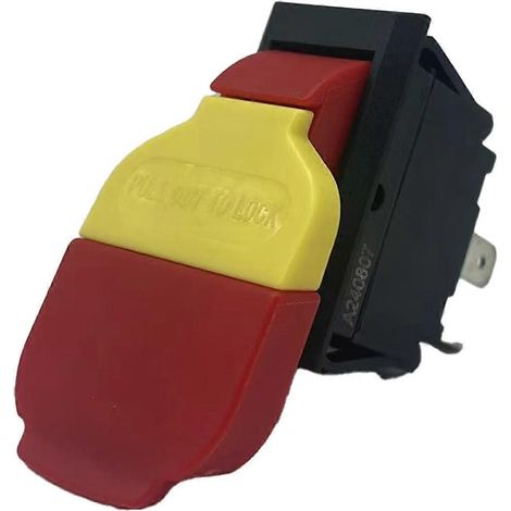 Interrupteur à bouton-poussoir électromagnétique 4 broches 125/250 V, interrupteur marche/arrêt, interrupteur bipolaire unidirectionnel HY18 (1/5)