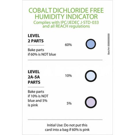 Antistat 309-0069 ESD Scheda indicatore umidità dell'aria 100 pz.