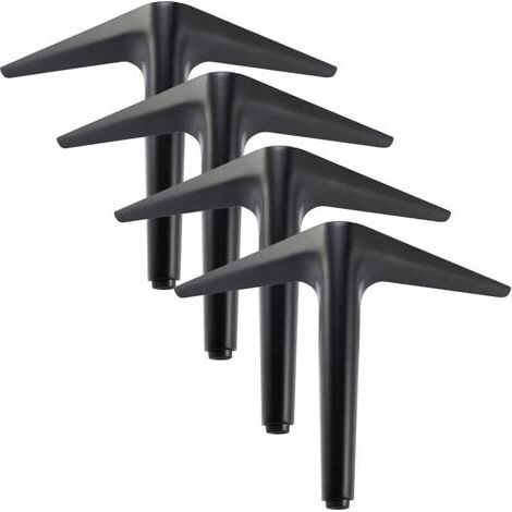 Pieds de meubles Lot de 4 Pieds de Noir Meubles Triangulaires,Processus de Polissage de GalvaNoëlastie,pour Armoire,Canapé,Table Basse,Meuble TV et Autres Meubles (15cm ) (1/5)