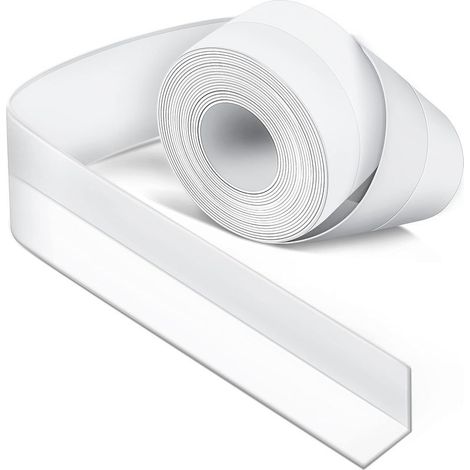 Joint silicone blanc 38mm x 3.2m – Ruban d'étanchéité imperméable – Anti-moisissure pour salle de bain et cuisine (1/5)