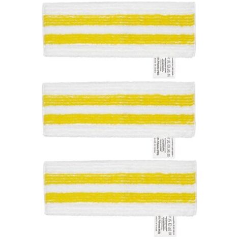 Lot de 3 Accessoires de Balai Plat pour Balai Vapeur Karcher Easyfix SC1 SC2 SC3 SC4 SC5 SV7, en Microfibre (1/5)