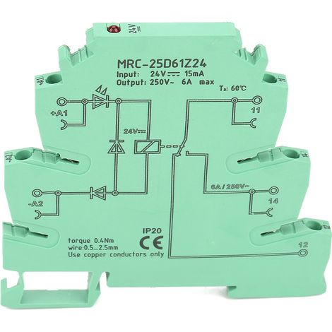 Ultradünnes Relaismodul MRC-25D61Z24, 24V DC SPS-Relaisausgangsverstärkerplatine (1/5)