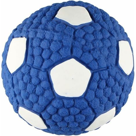 Juguete para perros ZVD, pelota chirriante de látex natural suave para cachorros, perros pequeños y grandes, juguete interactivo, color azul (1/4)