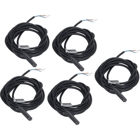 5 Stück Magnetischer Sensorschalter, induktiv, Hochfrequenz, ABS, 2-adrig, Nr. 100 mA, AC/DC 5–240 V (1/5)