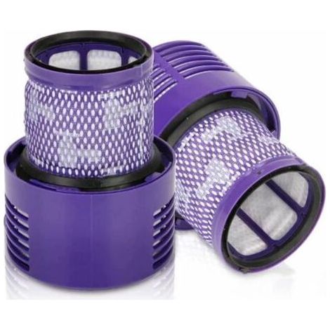 Lot de 2 filtres de rechange lavables et réutilisables pour aspirateurs sans fil Dyson V10 Cyclone Animal Absolute Motorhead Total Clean Pro Extra avec brosse de nettoyage (1/4)