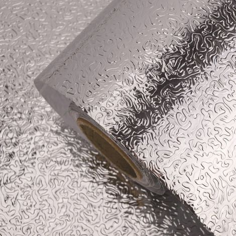 Autocollant Réfléchissant Pour Dosseret De Cuisine - Film Aluminium Auto-Adhésif Imperméable Et Résistant À La Chaleur - Pour Armoires Étagères Et Tiroirs - 40 X 500 Cm (1/5)