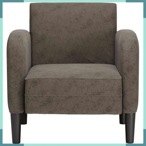 4100535 Chaise de canapé avec accoudoirs gris foncé 54 cm similicuir (1/5)