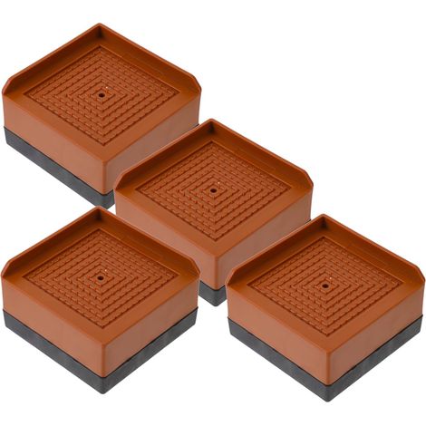 4pièces Tapis De Machine à Laver Rehausseurs pour Meubles Stabilisateurs Antidérapants pour Sol Adaptateurs pour Lits Et Tables Supports pour Canapés Et Appareils Électroménagers (1/5)