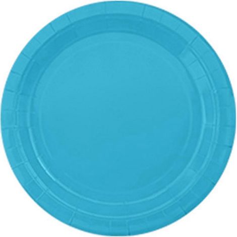 Assiette en carton pour gâteau aux fruits, dessert de pique-nique, 23 cm, bleu lac (1/5)