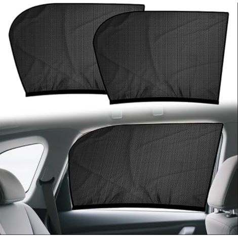 Pare Soleil Voiture Bébé, Universel pour Arriere Vitres Latérales, Bloquer Les Rayons UV Anti Moustiquaire, Enfants, Adultes, Animaux, Plupart des SUV (1/5)