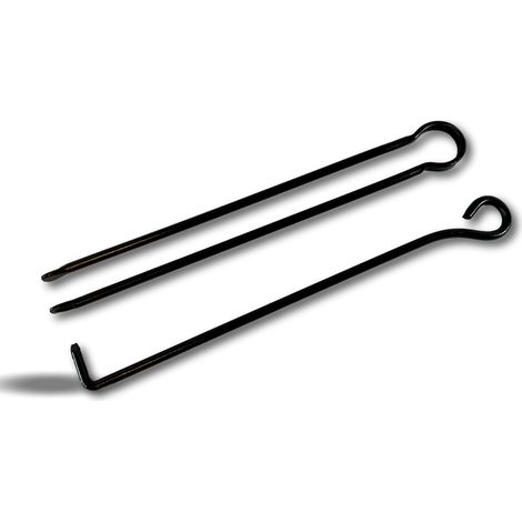 Accessoires serviteurs cheminée - A l'unité - Tisonnier + Pince à bois (1/5)