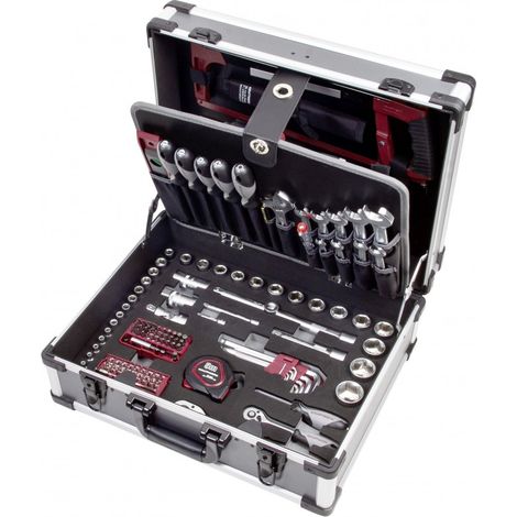 Kraftwerk – Coffret d'outils 158 pièces – Clés combinées 8-22 mm – Cliquets réversibles 1/4' et 1/2' – Douilles 1/4' et 1/2' (1/5)