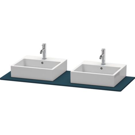 Consolle Duravit XSQUARE con 2 ritagli 16x1400x550mm Blu notte semilucido (1/3)