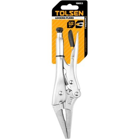 TOLSEN Druck-Gripzange mit geraden Backen und Schneiden, 230 mm