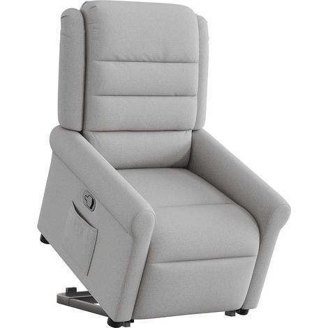 Fauteuil de Salon,Chaise,Fauteuil inclinable gris nuage tissu CFW315182 (1/5)